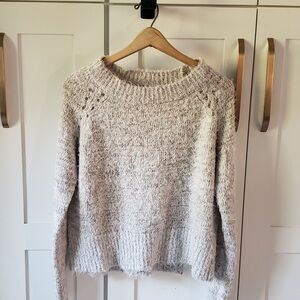 Philosophy Sweater Womens M Cream Textured Cozy Knit